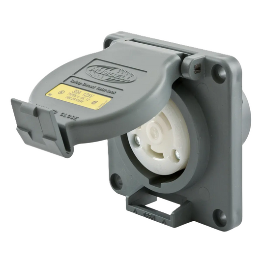Conector Receptaculo Twist Lock 30a 125v L5-30R Con Tapa Intemperie HBL2610SW Hubbell
