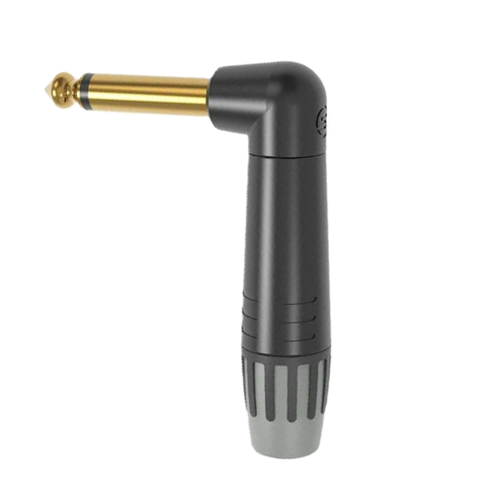 Conector Plug Macho Mono 6.3mm 1/4, 2 polos Angular MP2RX-BG Seetronic