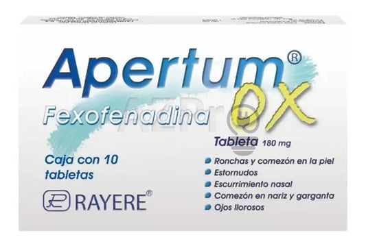 Apertum Fexofenadina 10 Tabletas 180Mg Tratamiento Alergias Rayere Economía E Industria > Productos