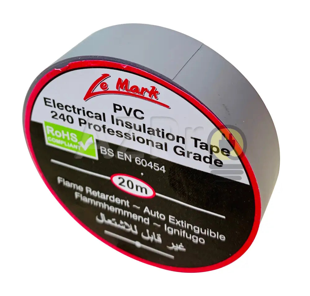 Cinta Aislante Electrica Pvc Aislar 19 Milimetros Mm X 20 Metros Mt Adhesiva Gris Lemark Electrónica
