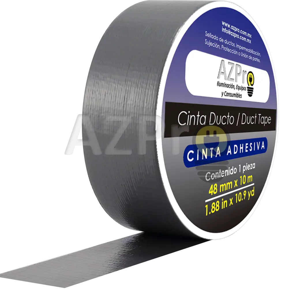 Cinta Ducto 2 Pulgadas (48 Milimetros Mm) X 10 Metros Mt Duct Tape Azpro Electrónica > Audio Equipos