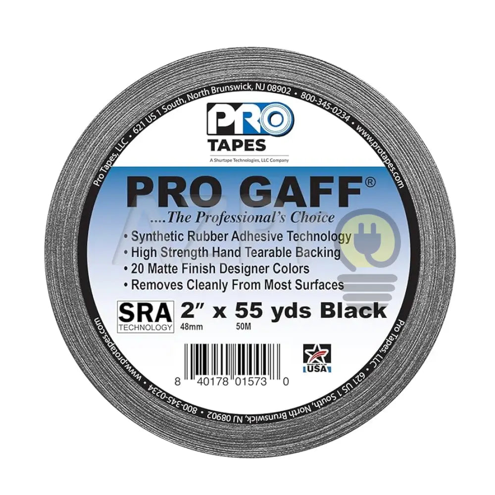Cinta Gaffer Tape Mate 2 Pulgadas (48 Milimetros Mm) X 55 Metros Mt Negro GAFF2BK Protapes Progaff Electrónica > Audio