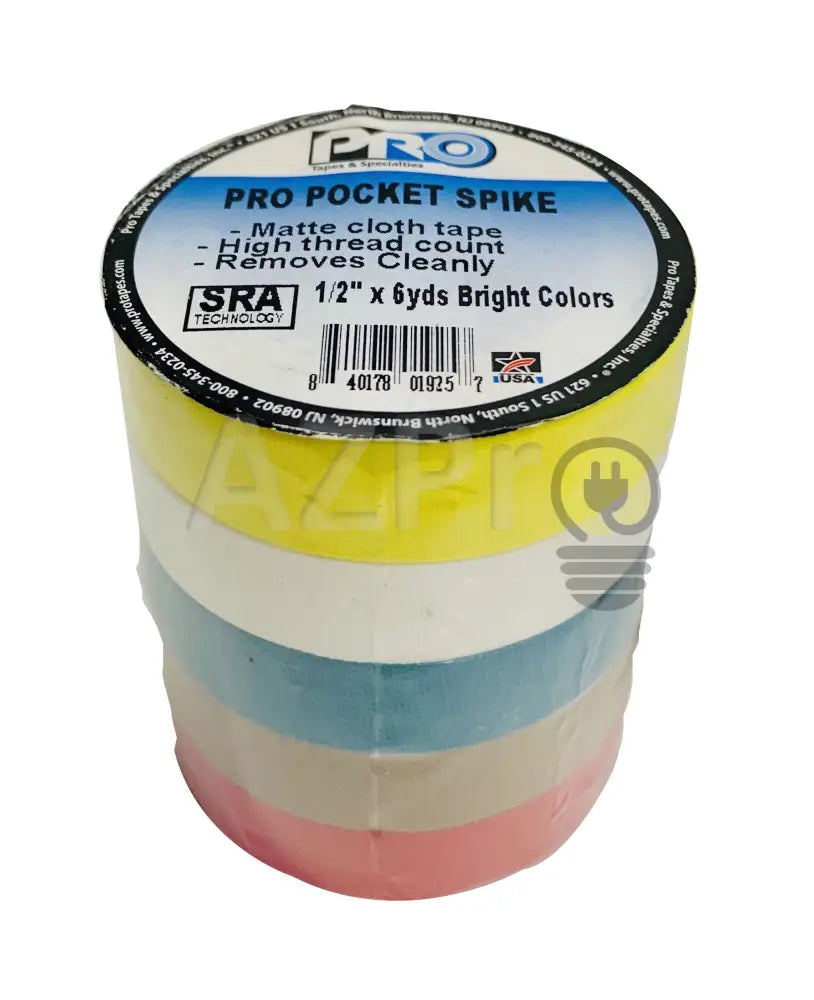 Cinta Gaffer Tape Spike Bright 1/2 Pulgada X 5.5 Mt 5 Pack Protapes Electrónica > Audio Equipos Para