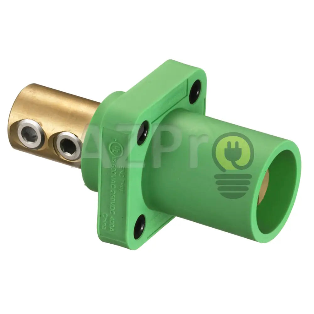 Conector Camlock Double Set Chasis Macho 400 Amperes Amp Hblmr Verde Hubbell Electrónica > Audio