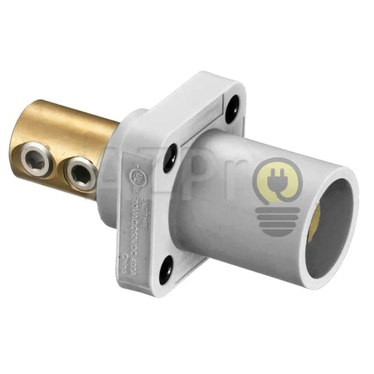 Conector Camlock Double Set Chasis Macho 400 Amperes Amp Hblmr Blanco Hubbell Electrónica > Audio