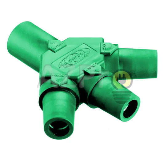 Conector Camlock Tri Tap Linea 400A 1M 3H Verde HBLM3FGN Hubbell Electrónica > Audio > Equipos para escenario