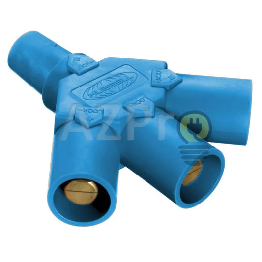 Conector Camlock Tri Tap Linea 400A 3M 1H Azul HBLF3MBL Hubbell Electrónica > Audio > Equipos para escenario