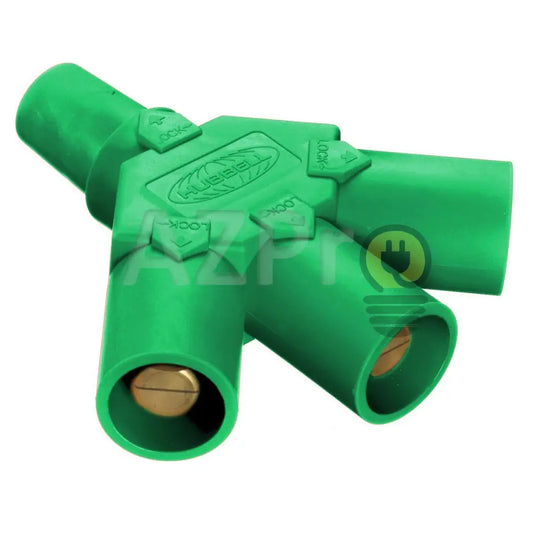 Conector Camlock Tri Tap Linea 400A 3M 1H Verde HBLF3MGN Hubbell Electrónica > Audio > Equipos para escenario