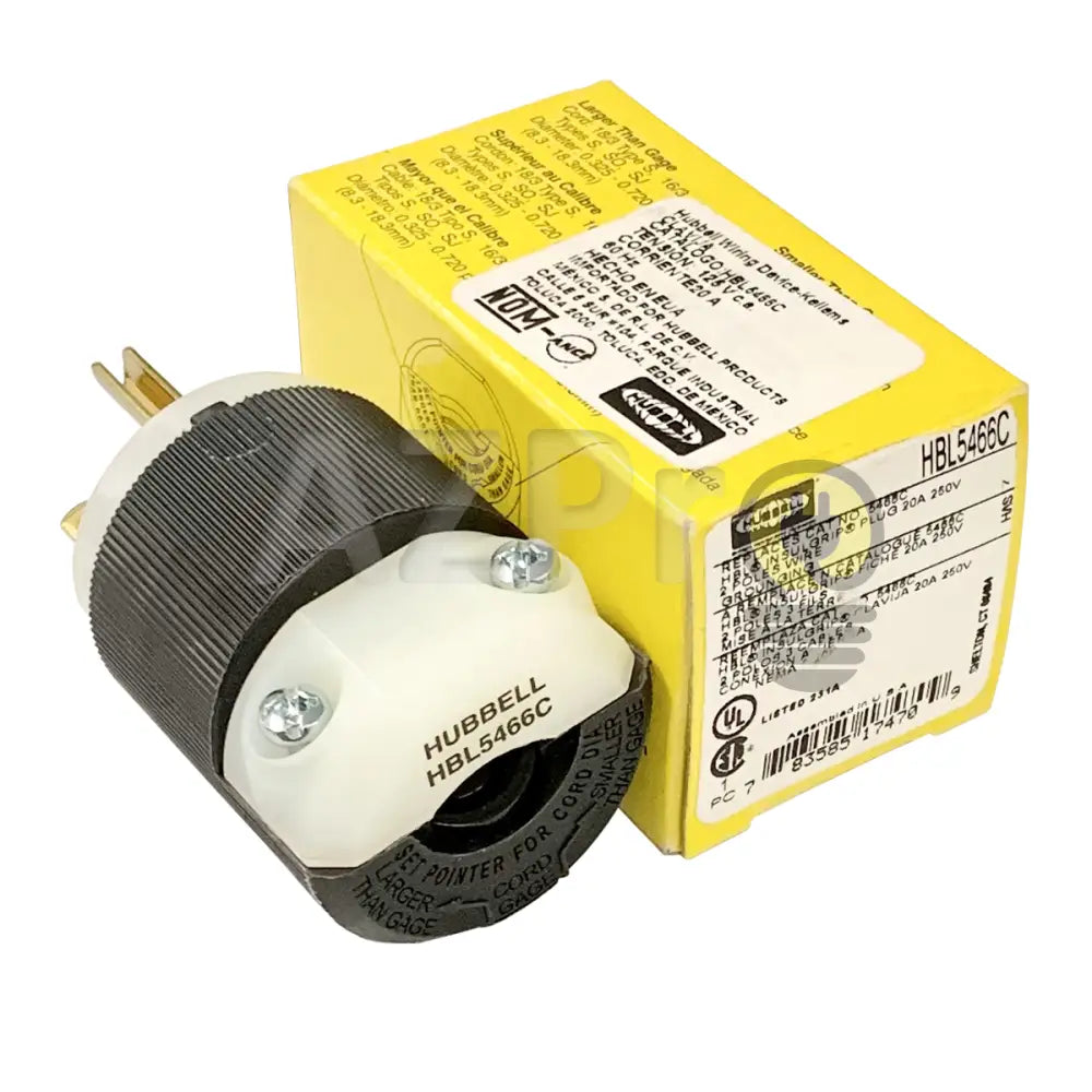 Conector Clavija Macho Recto 20A 250V 6-20P Hbl5466C Hubbell Electrónica > Audio Equipos Para