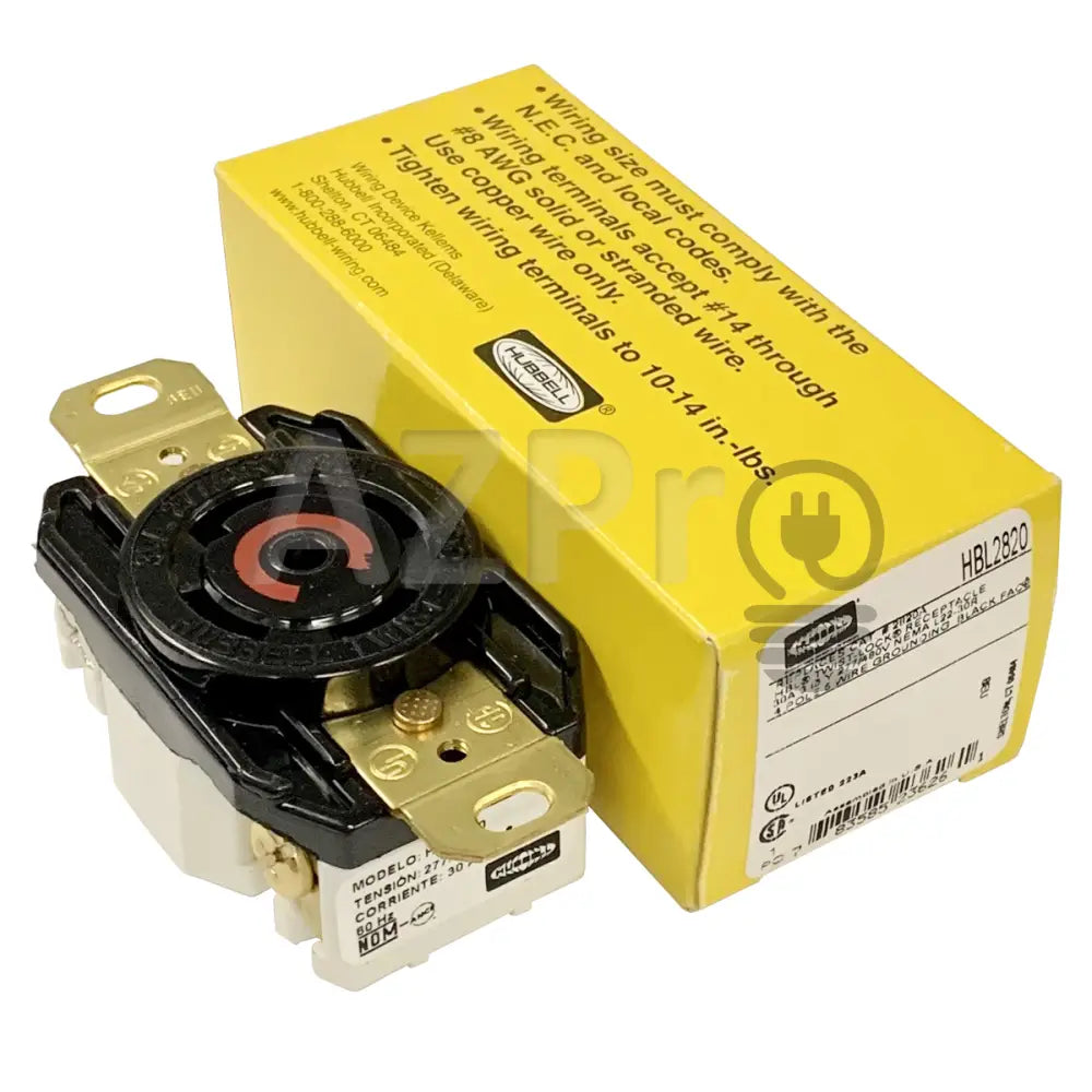 Conector Receptaculo Twist Lock 30A 277-480V L22-30R Hbl2820 Hubbell Electrónica > Audio Equipos