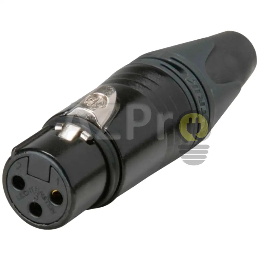 Conector Xlr 3 Pin Hembra Linea Negro Oro Nc3Fxx Neutrik Electrónica > Audio Equipos Para Escenario