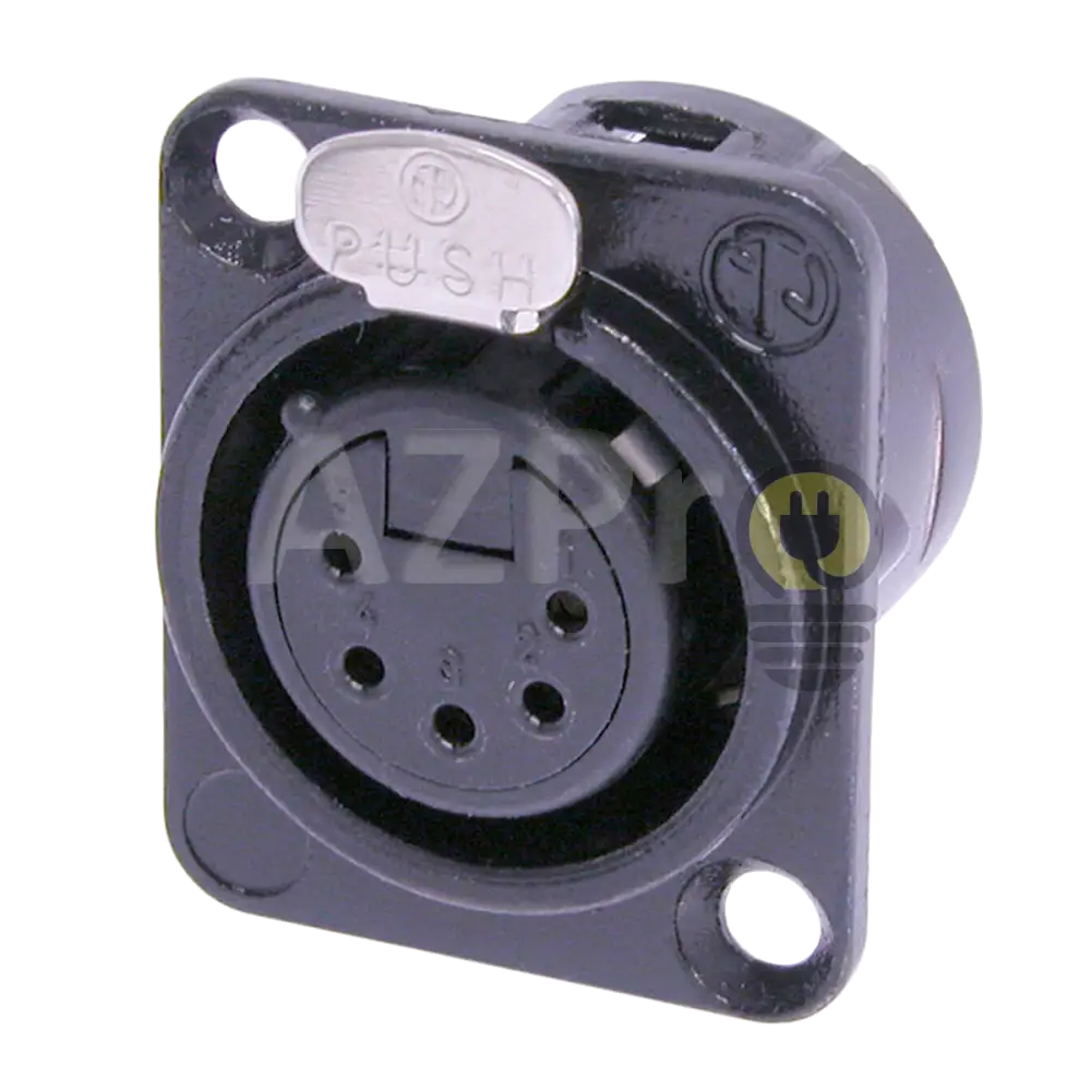 Conector Xlr 5 Pin Hembra Chasis Negro Oro Nc5Fp Seetronic Electrónica > Audio Equipos Para