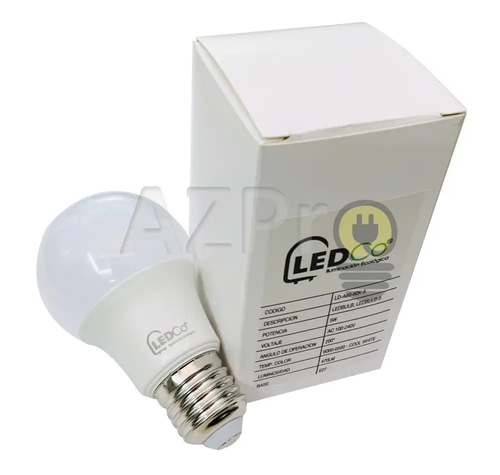 Foco Led Bulb 5W 85-265V E27 A60 Ld-60 3000K Ledco Casa Y Jardín > Iluminación Bombillas Con Diodos
