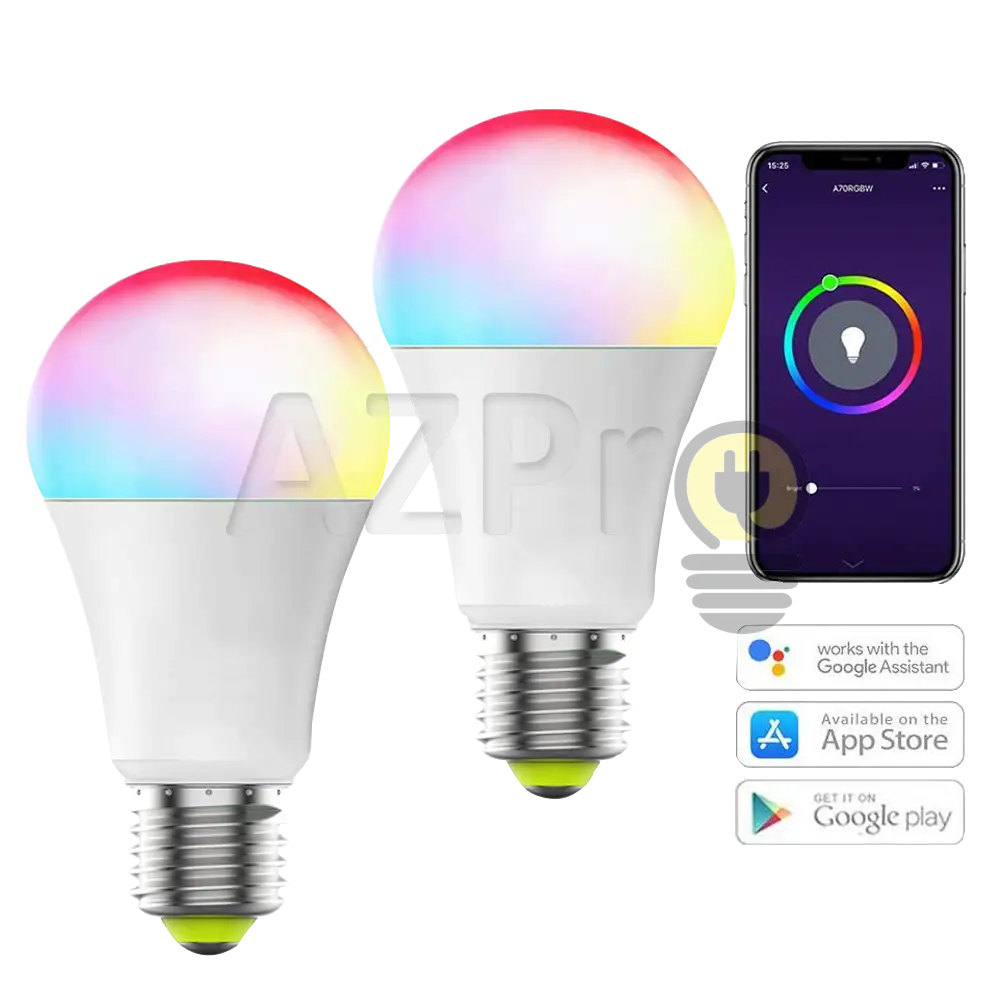 Foco Led Bulbo Inteligente 9W 120V Smart Bulb Rgb Wifi Azpro Casa Y Jardín > Iluminación Bombillas