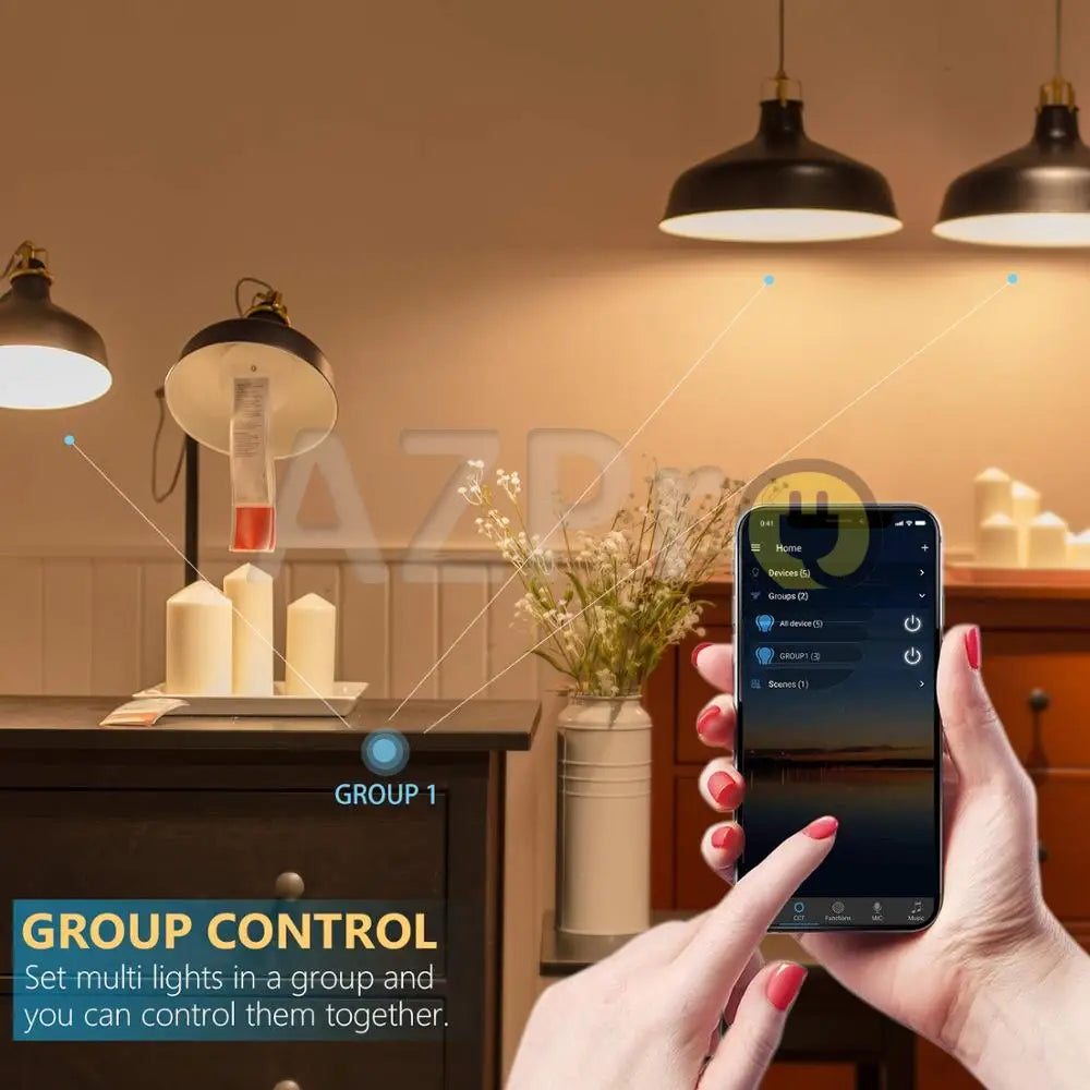 Foco Led Bulbo Inteligente 9W 120V Smart Bulb Rgb Wifi Azpro Casa Y Jardín > Iluminación Bombillas
