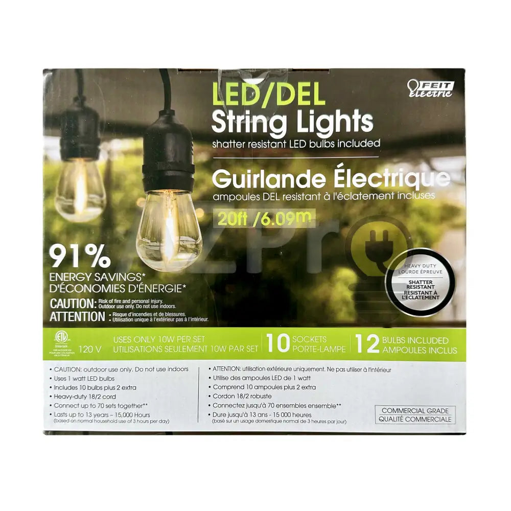 Luces Serie Led Exterior Guirnalda 6Mt String Lights Vintage SL20-10/FIL Feit - Casa y jardín > Iluminación > Bombillas