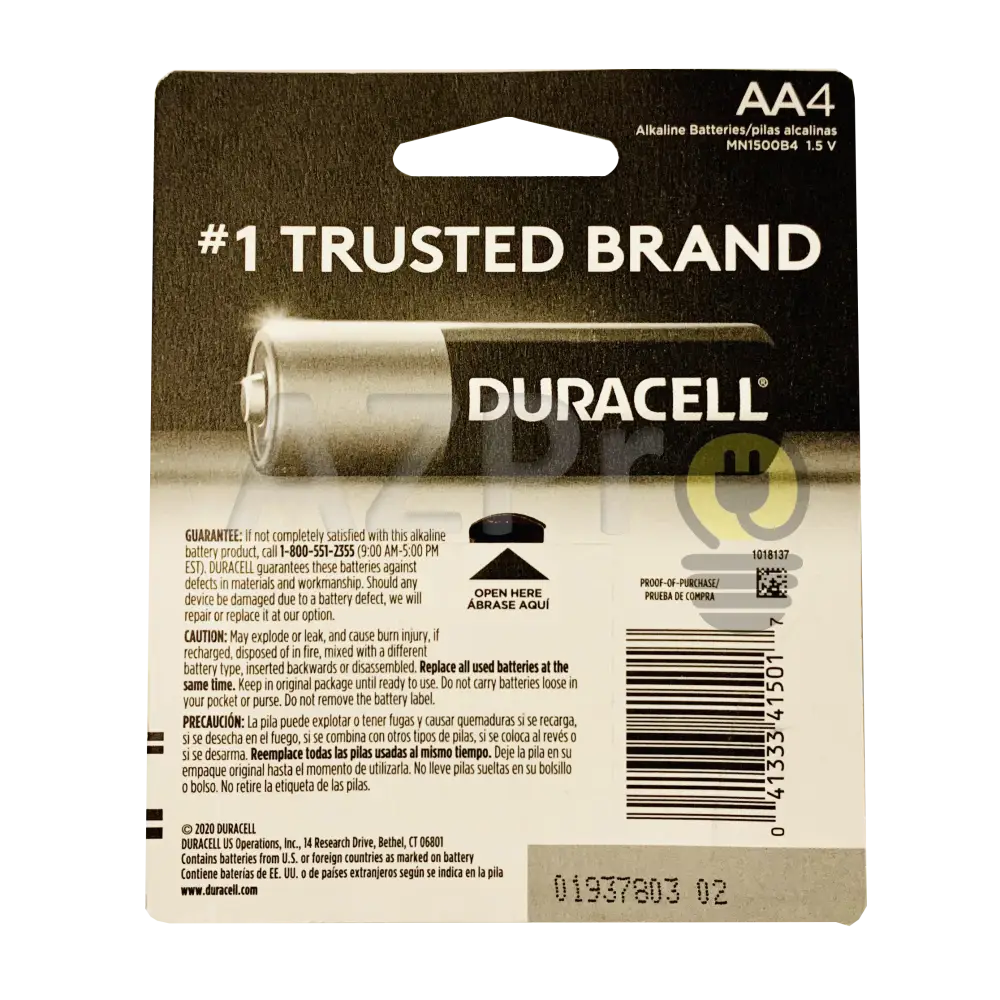 Pila Bateria Alcalina Aa 1.5V 4 Piezas Coppertop Duracell Electrónica > Audio Equipos Para Escenario
