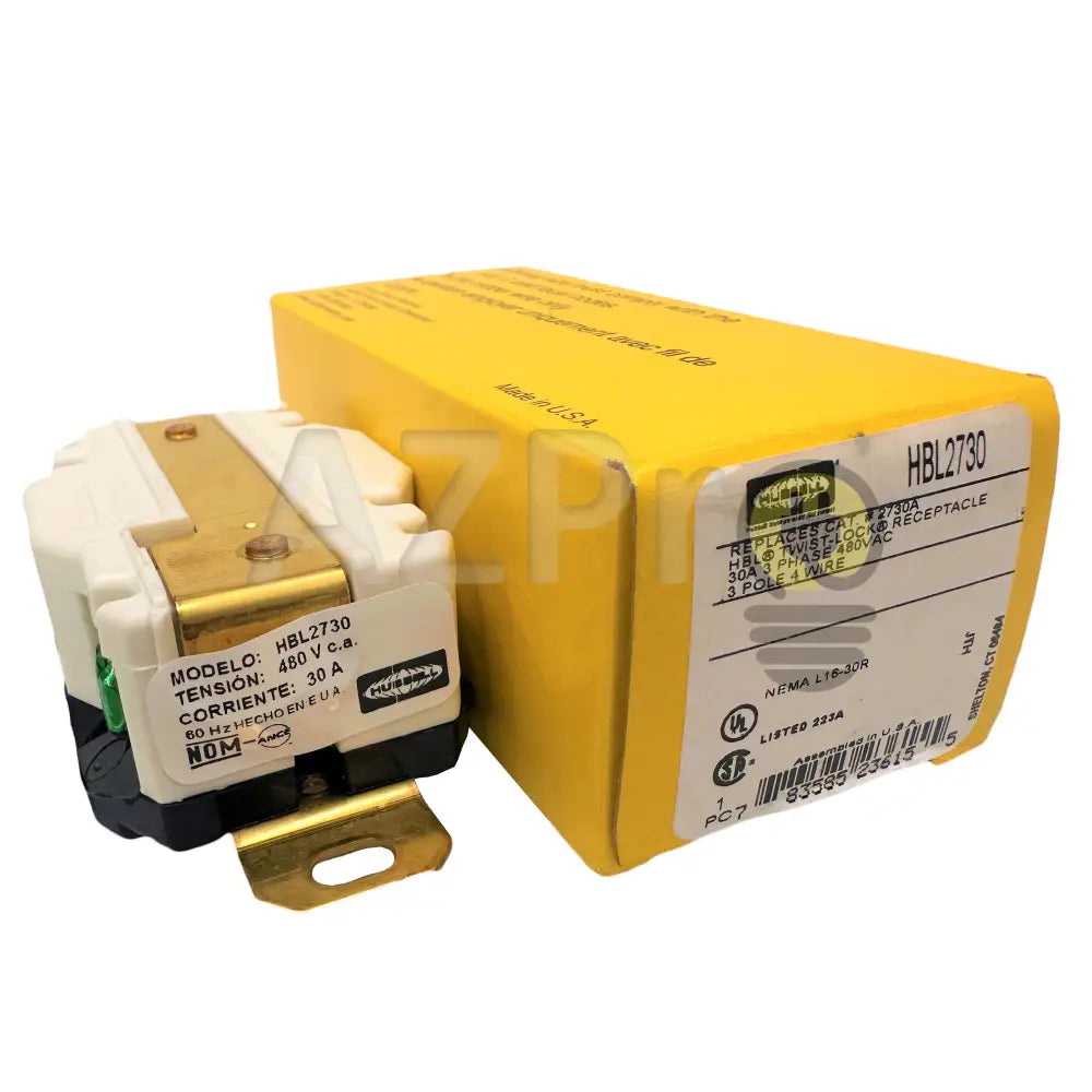 Receptaculo Twist Lock 30A 480V L16-30R Hbl2730 Hubbell Electrónica > Audio Equipos Para Escenario