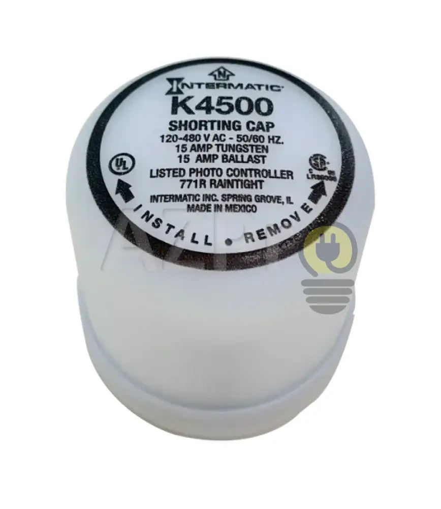 Tapa Para Receptaculo Fotocelda Shorting Cap De Polipropileno 3 Pines Luminaria K45 Intermatic