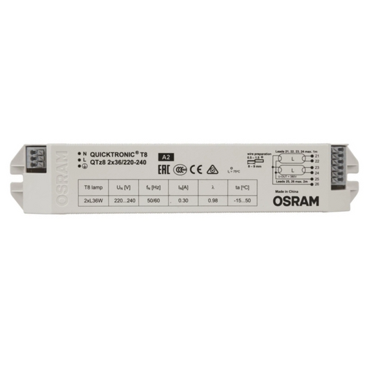Balastro Foco Fluorescente T8 QTZ8 2X36W 220-240V 4008321863324 Osram
