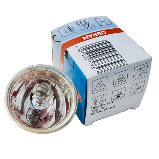 Foco Efr Lampara Halogena Hlx 64620 150w 15v Gz6.35 Mr16 Larga Vida 54211 Osram