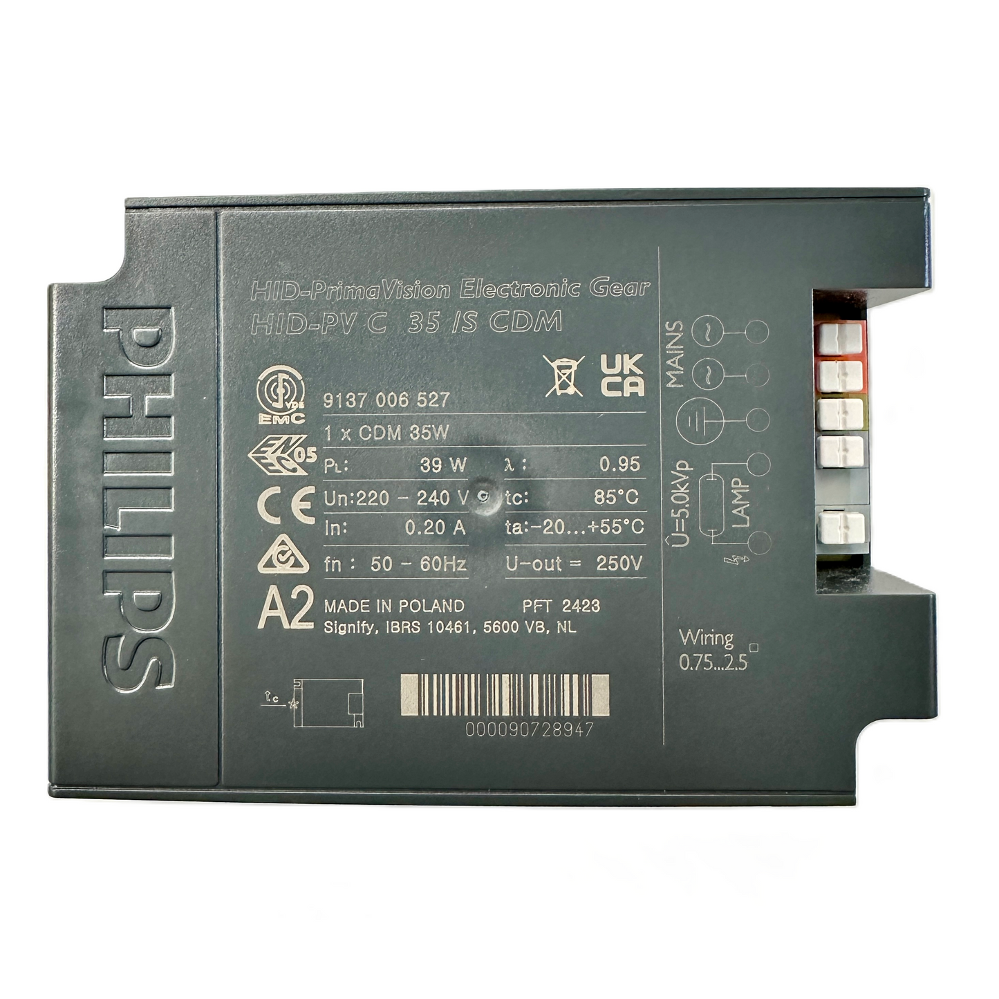 Balastro Foco Descarga HID-PV C 35/S CDM 220-240V CDM-HCI 35w 913700652766 Philips
