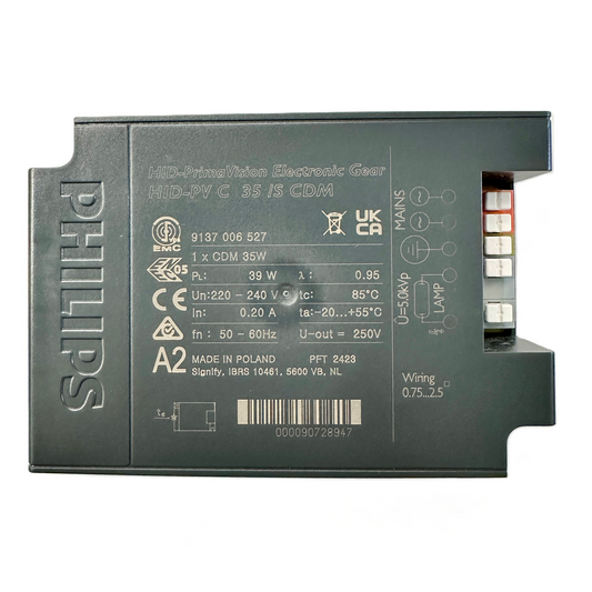 Balastro Foco Descarga HID-PV C 35/S CDM 220-240V CDM-HCI 35w 913700652766 Philips