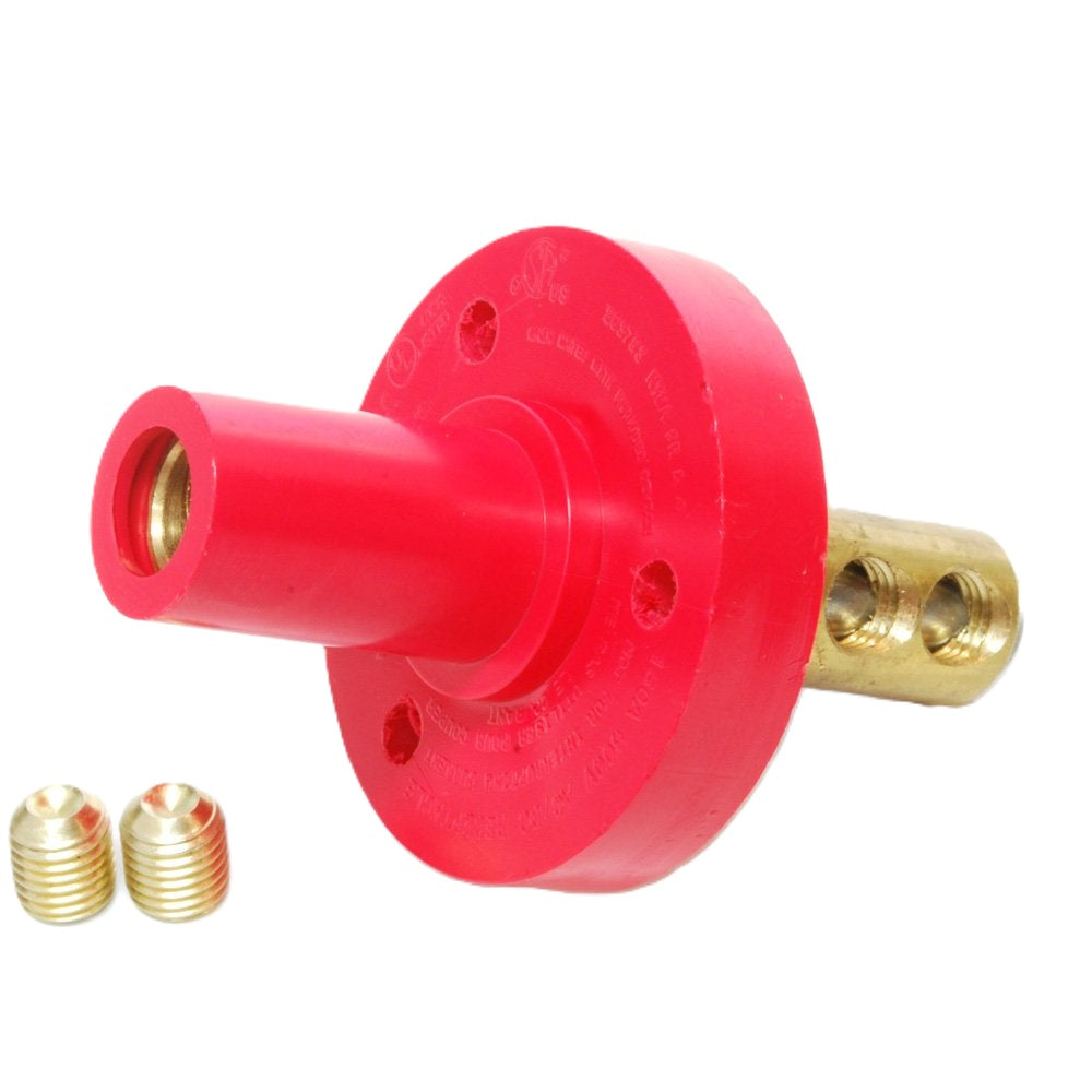 Conector Camlock Mini Double Set Hembra 150 Amperes CLMFR2 Rojo Marinco