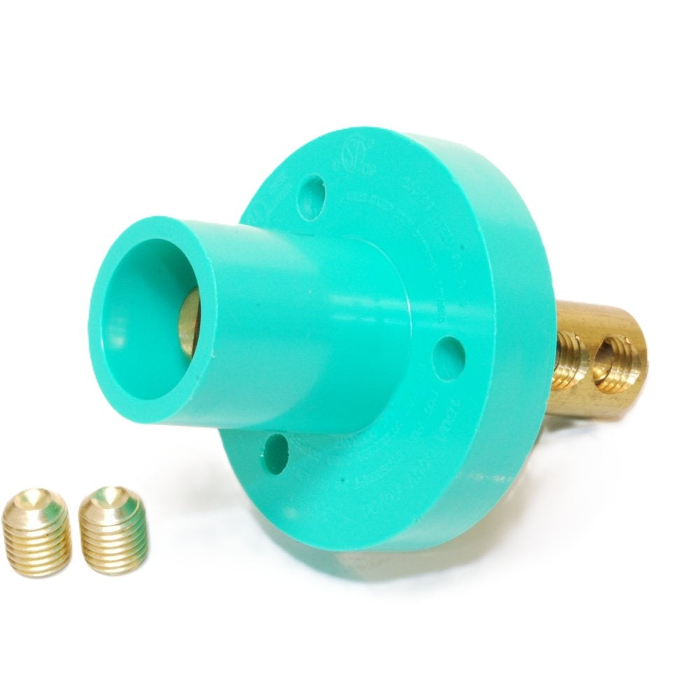 Conector Camlock Mini Double Set Macho 150 Amperes CLMMR2 Verde Marinco