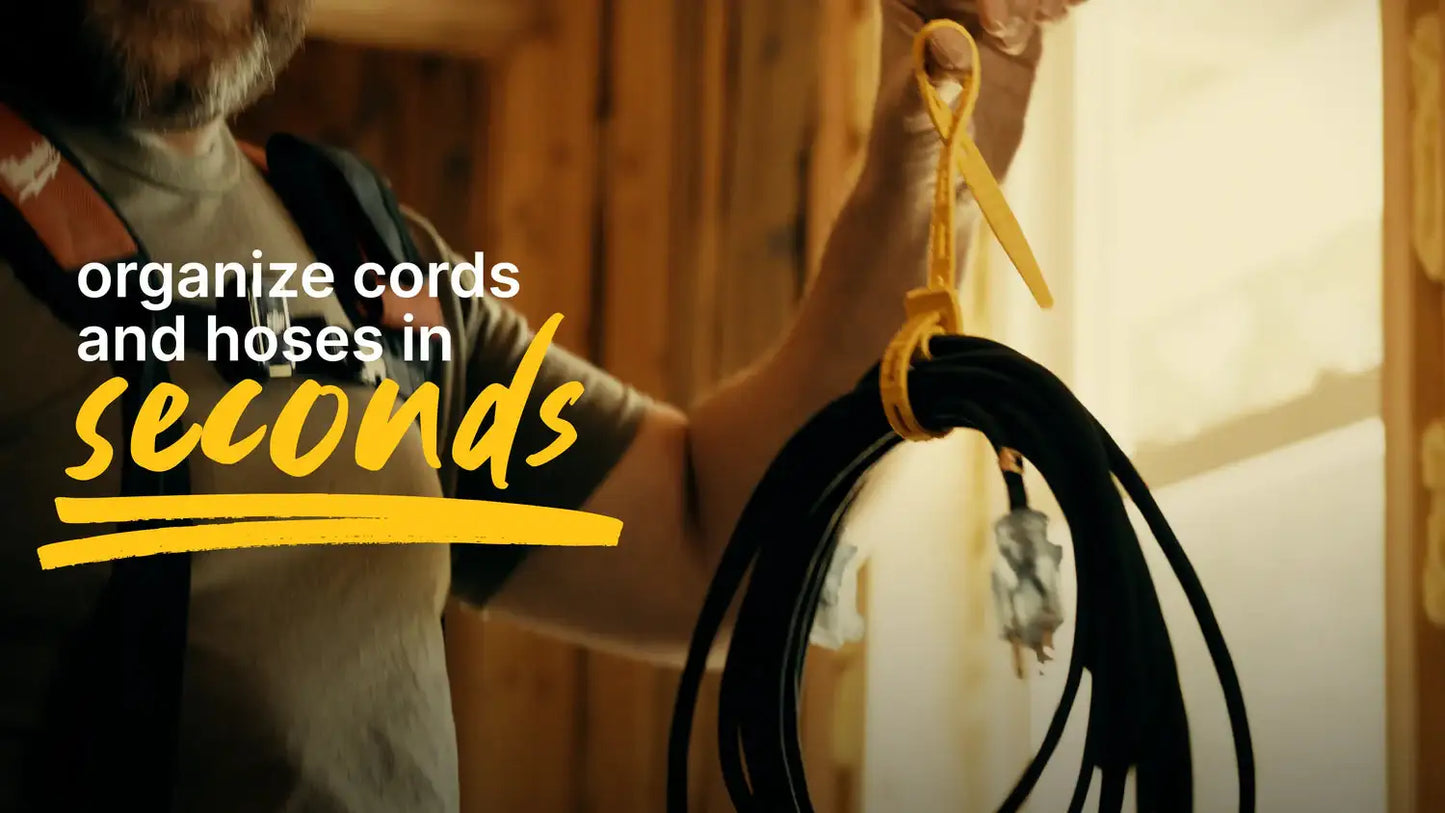 Cinturon Sujetador y Organizador de cables Amarillo CT-20-YW Cord-Tie