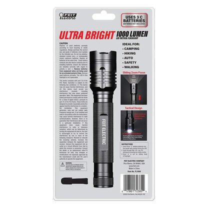 Lampara Tactica Led, Linterna con 2 Intensidades y 2 Angulos FL1000 Feit