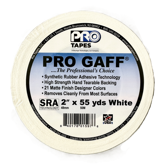 Cinta Gaffer Tape Mate 2 Pulgadas (48 Milimetros Mm) X 55 Metros Mt Blanca GAFF2CLW Protapes Progaff