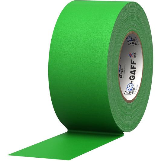 Cinta Gaffer Tape Fluorescente 3 Pulgadas (72 Milimetros Mm) X 46 Metros Mt Verde GAFF3FLGN Protapes Progaff