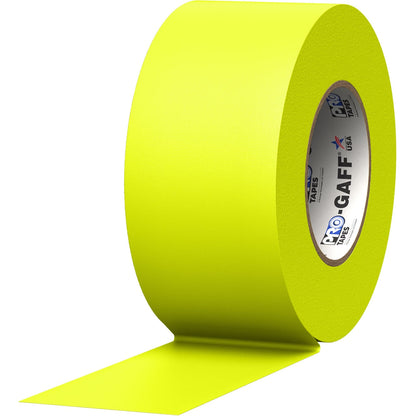 Cinta Gaffer Tape Fluorescente 3 Pulgadas (72 Milimetros Mm) X 46 Metros Mt Amarillo GAFF3FLYW Protapes Progaff