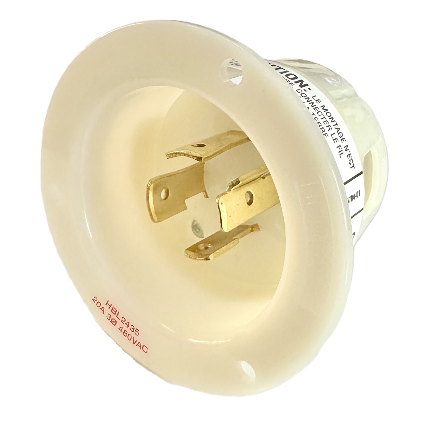 Conector Receptaculo Twist Lock Macho 20a 480v L16-20P HBL2435 Hubbell