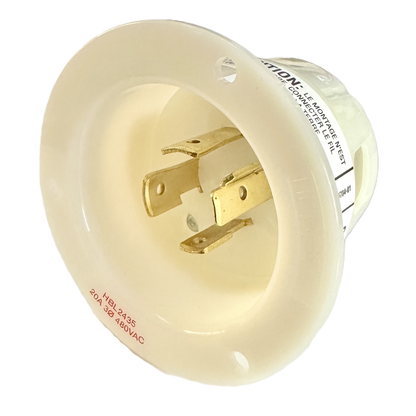 Conector Receptaculo Twist Lock Macho 20a 480v L16-20P HBL2435 Hubbell