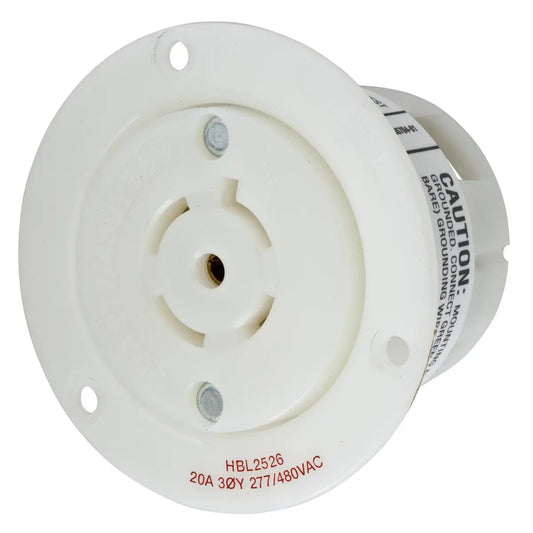 Conector Receptaculo Twist Lock Hembra 20a 277-480v L22-20R HBL2526 Hubbell