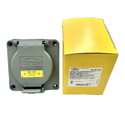 Conector Receptaculo Twist Lock 30a 125v L5-30R Con Tapa Intemperie HBL2610SW Hubbell