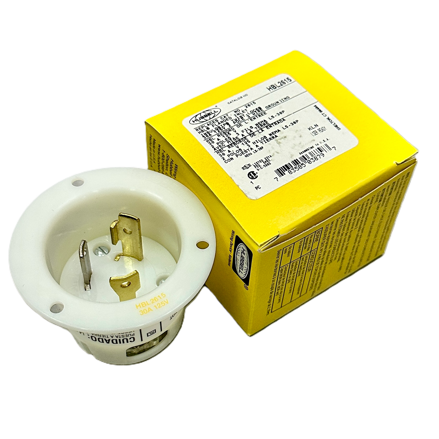 Conector Receptaculo Twist Lock Macho 30a 125v L5-30P HBL2615 Hubbell