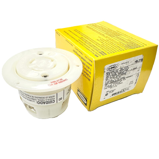 Conector Receptaculo Twist Lock Hembra 30a 480v L16-30R HBL2736 Hubbell