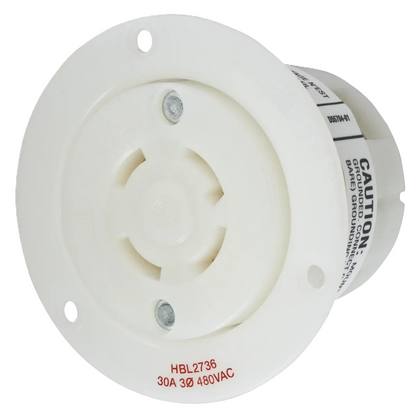 Conector Receptaculo Twist Lock Hembra 30a 480v L16-30R HBL2736 Hubbell