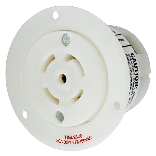Conector Receptaculo Twist Lock Hembra 30a 277-480v L22-30R HBL2826 Hubbell