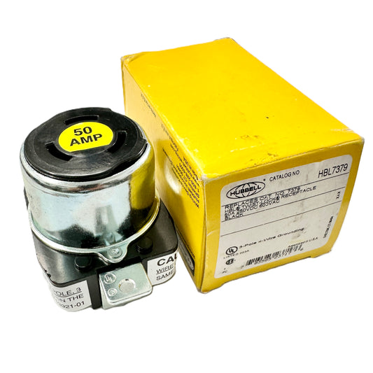 Conector Receptaculo Twist Lock Hembra 50a 250-600v HBL7379 Hubbell