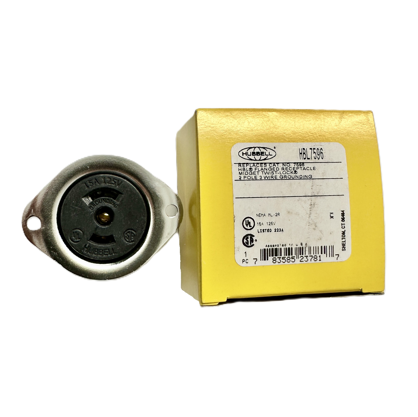 Conector Receptaculo Twist Lock Hembra 15a 125v ML-2R HBL7596 Hubbell