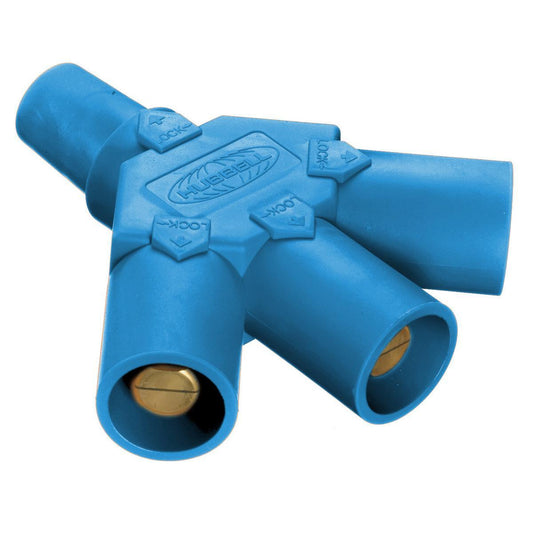 Conector Camlock Tri Tap Linea 400A 3M 1H Azul HBLF3MBL Hubbell