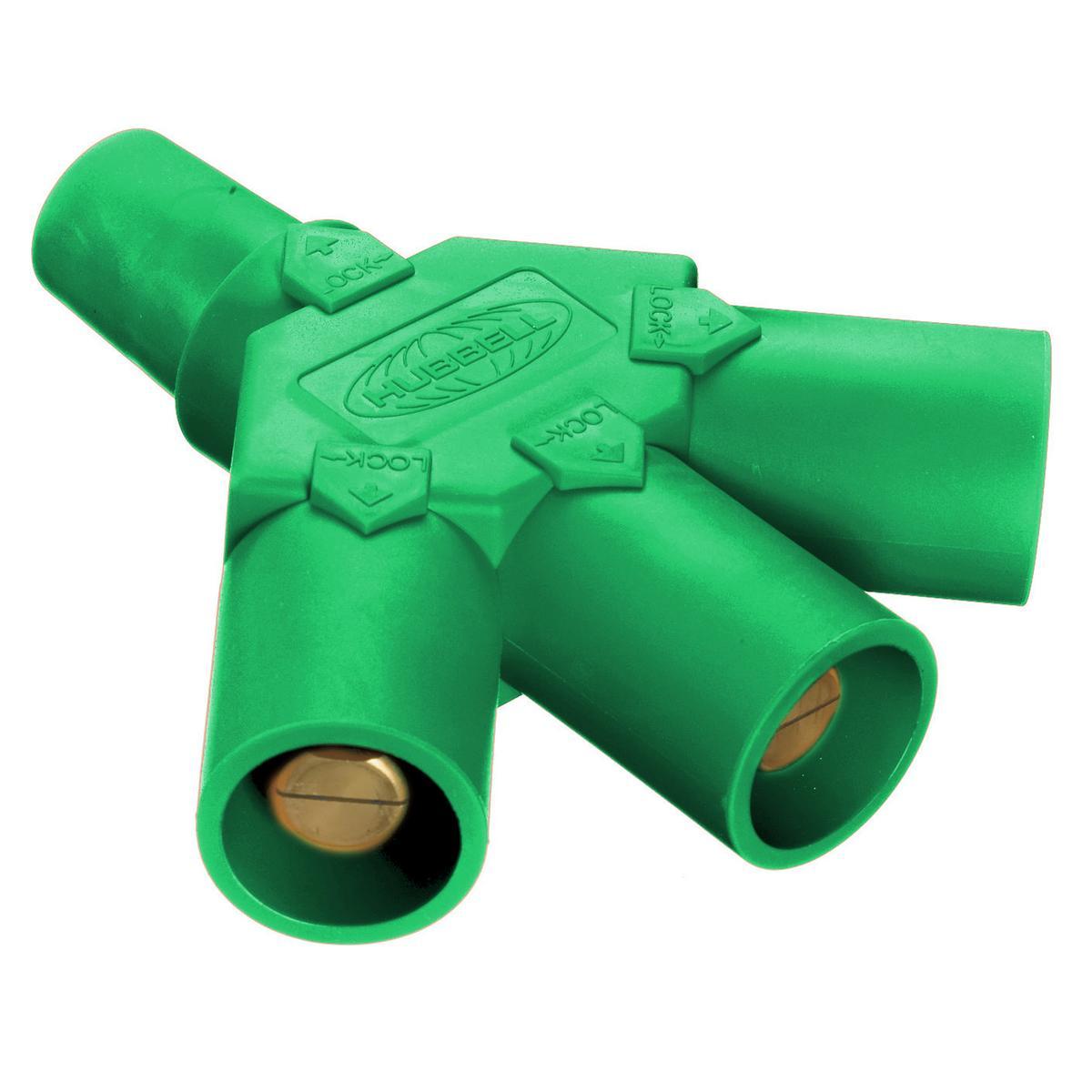 Conector Camlock Tri Tap Linea 400A 3M 1H Verde HBLF3MGN Hubbell