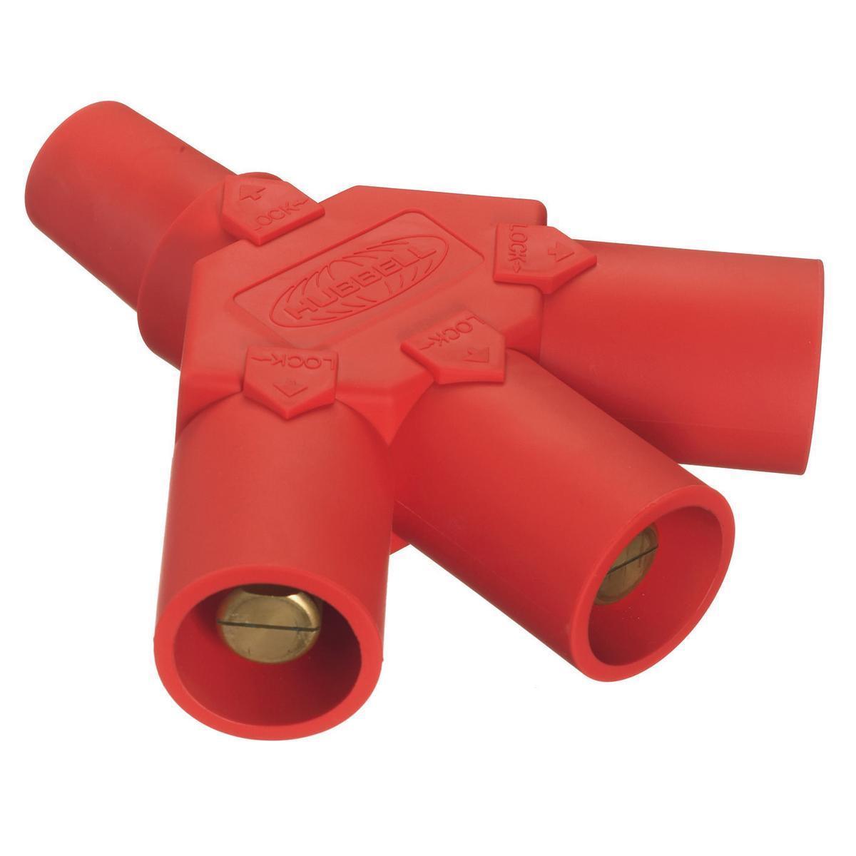 Conector Camlock Tri Tap Linea 400A 3M 1H Rojo HBLF3MR Hubbell