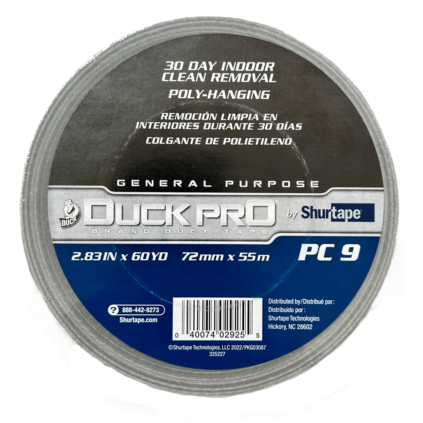 Cinta Ducto 3 Pulgadas 72mm x 54Mt Duct Tape Gris PC9 Shurtape