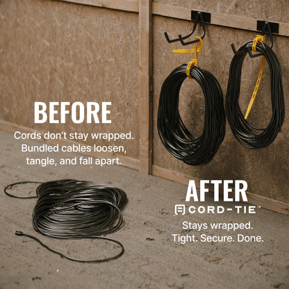 Cinturon Sujetador y Organizador de cables Amarillo CT-20-YW Cord-Tie