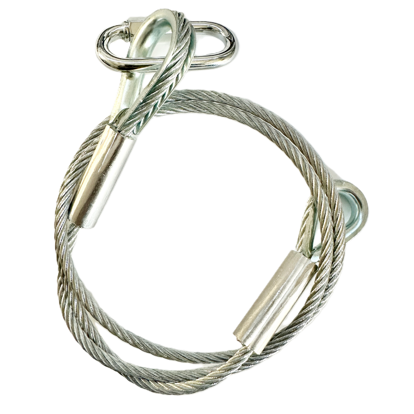 Cable de Seguridad de Acero Inoxidable con Gancho, 1Mt Largo, 5mm Diametro, Soporte 50Kg SW-03 Kupo